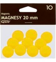 Magnesy do tablic 20mm 10szt. Grand żółt