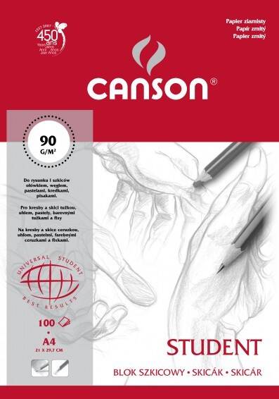 Blok szkicowy Canson Student A4 100ar