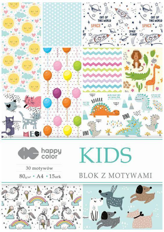 Blok Happy Color A4 z motywami Kids