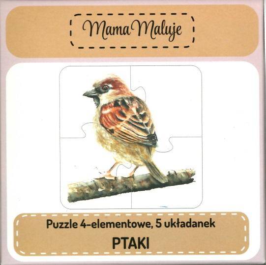 Puzzle 4-elementowe Ptaki, 762140 Mama