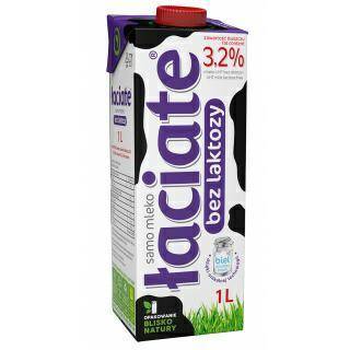 Mleko Łaciate 3,2% 1L bez laktozy , UHT