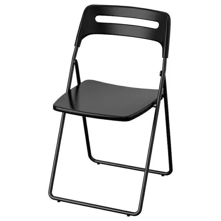 Krzesło składane czarne NISSE