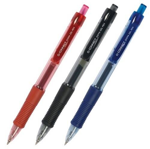 Długopis żelowy Q-Connect Click 0,5 czer