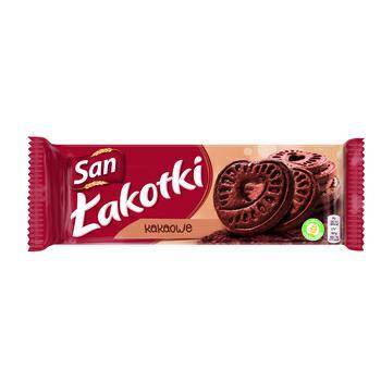 Ciastka SAN Łakotki 168g kakaowe
