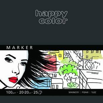 Blok do markerów biały Happy Color 20x20