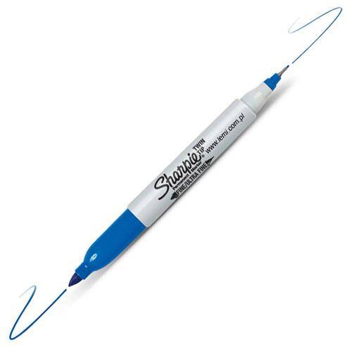 Marker Sanford SHARPIE TWIN TIP niebiesk