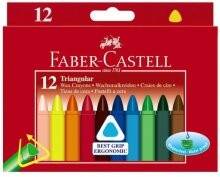 Kredki świecowe Faber-Castell 12kol trój