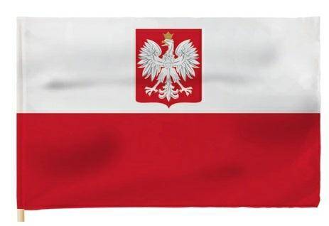 Flaga narodowa Polska 70x112 Godło