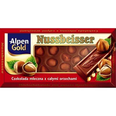 Czekolada Alpen Gold Nussbeisser mleczna