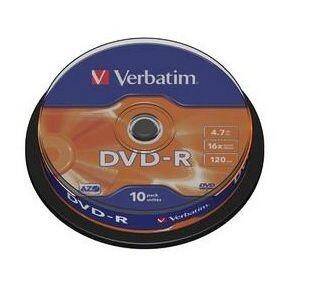 Dysk DVD-R VERBATIM 4,7GB (10) cake