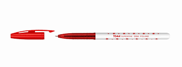 Długopis Toma TO-059 czerwony w gwiazdki