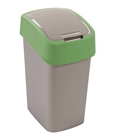 Kosz na śmieci Flip Bin 9L srebrny/ziel