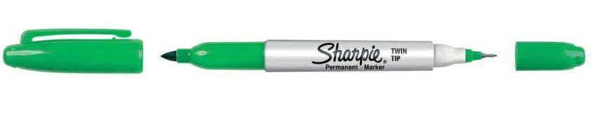 Marker Sanford SHARPIE TWIN TIP zielony