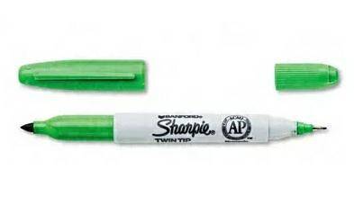 Marker Sharpie TWIN TIP zielony