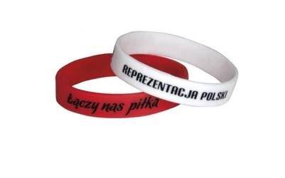 BRANSOLETKA GUMOWA PZPN 91136 biała