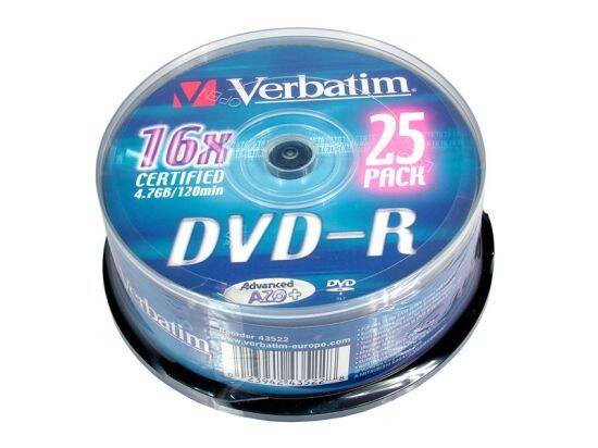 Dysk DVD-R VERBATIM 4,7GB (25) cake