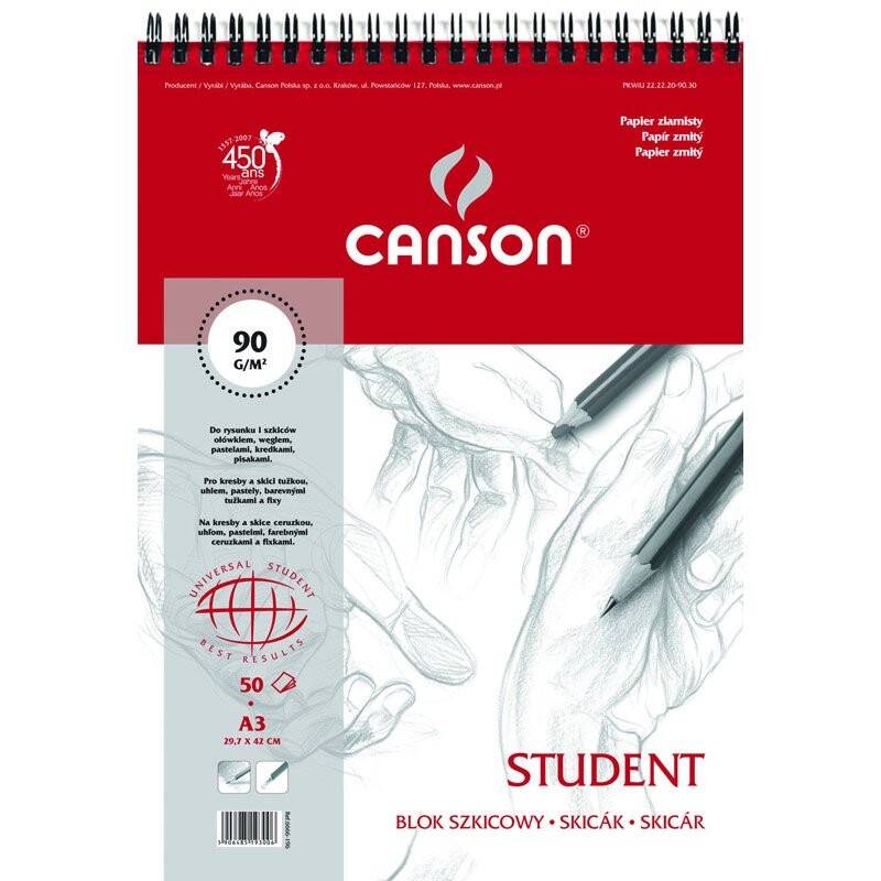 Blok szkicowy Canson Student A3 50ark
