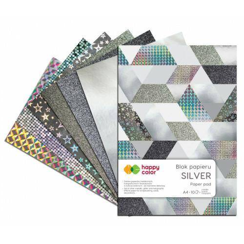 Blok Happy Color A4 z motywami Silver