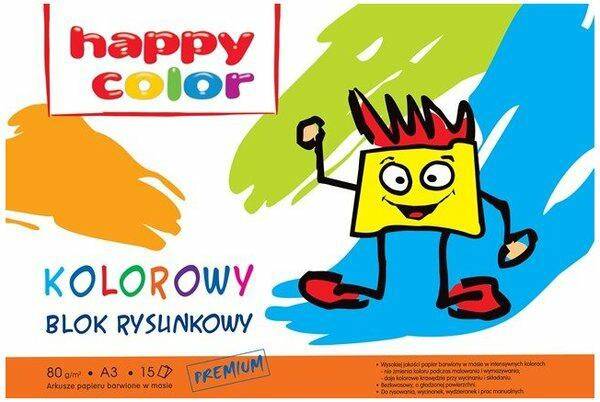 Blok rysunkowy kolor Happy Color A3