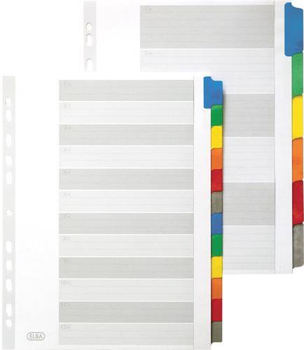 Przekładki ELBA 6 kolor. Mylar E568588
