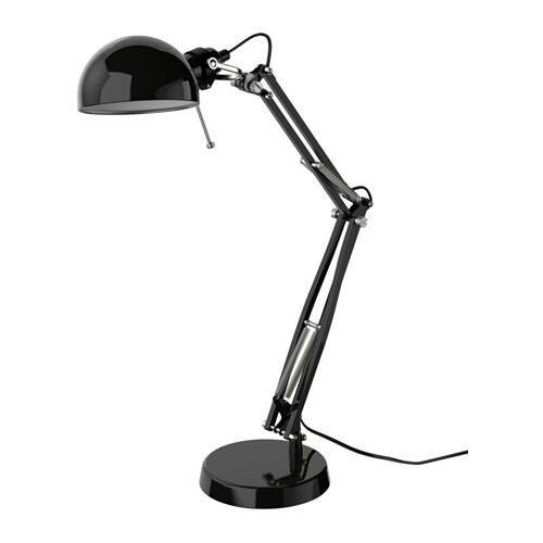 Ikea Lampka biurkowa FORSA czarna