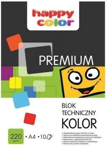 Blok techniczny kolor Happy Color A4