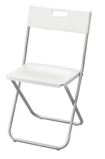 Krzesło składane białe Gunde Ikea