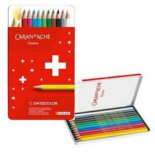 Kredki Caran d`Ache Swisscolor , 12 kol