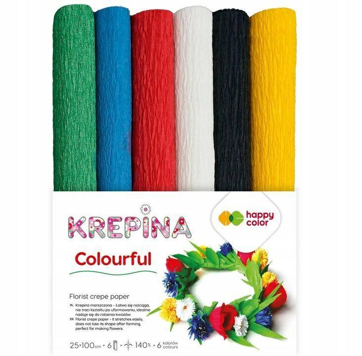 Krepina 6 kol. Happy Color 06286 25x100