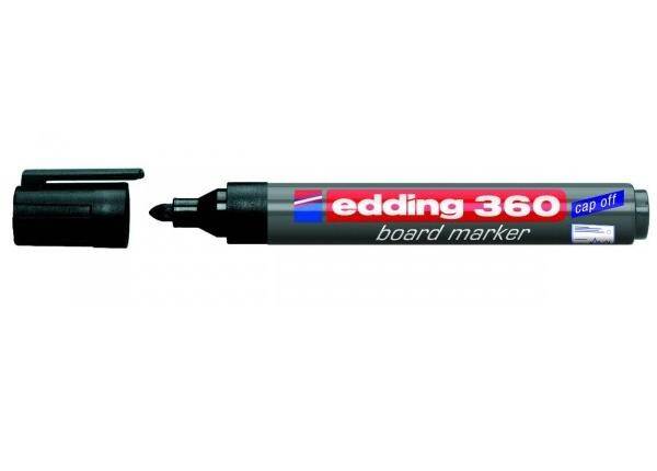 Marker EDDING 360 czarny do tablicy okrą