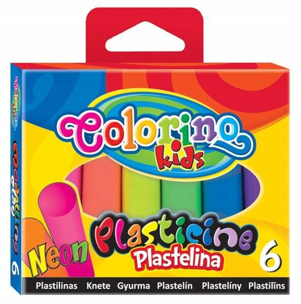 Plastelina Colorino 6 kolorów neonowa
