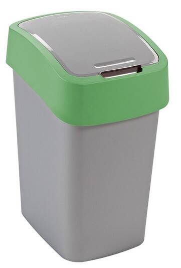 Kosz na śmieci Flip Bin 25L srebrny/ziel