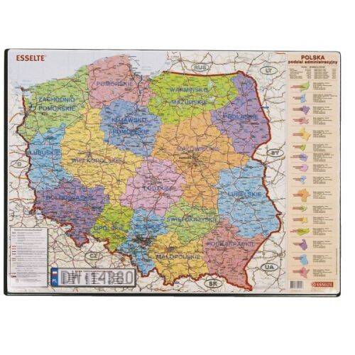 Podkład ESSELTE 50x65cm Mapa Polski 1205