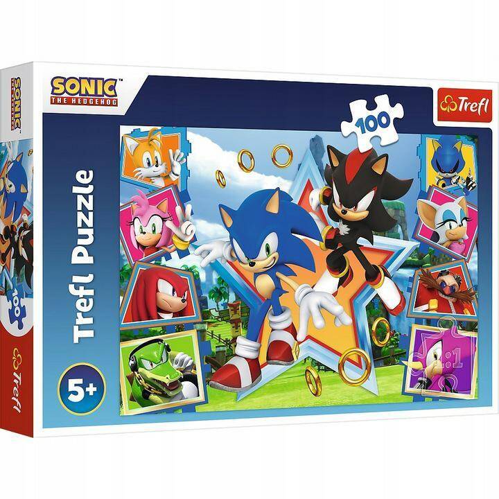 TREFL puzzle 100 elementów Poznaj Sonica