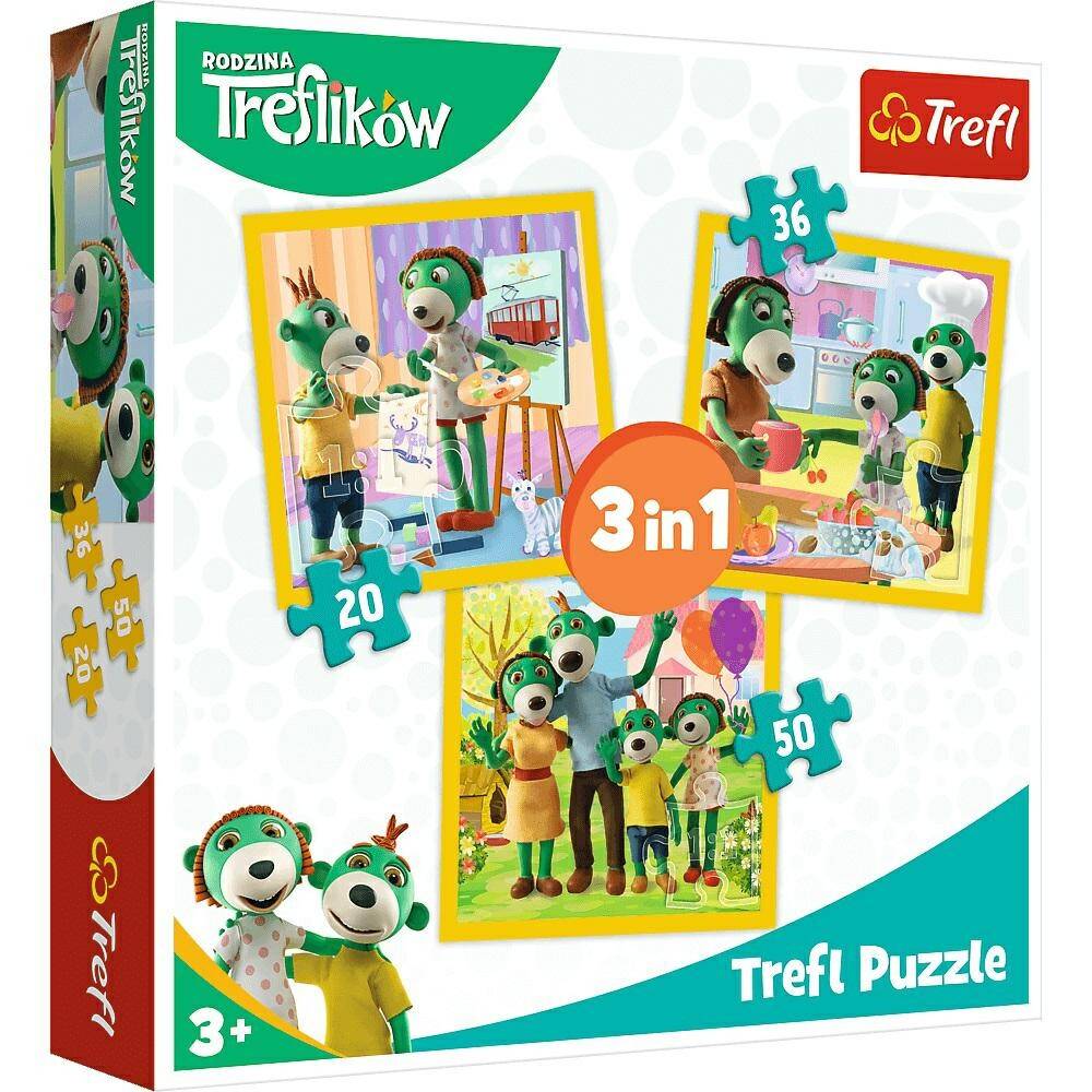 TREFL puzzle 3w1 razem jest wesoło