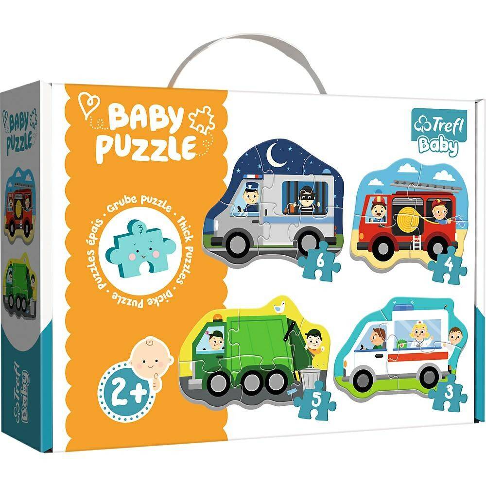 TREFL baby puzzle pojazdy i zawody