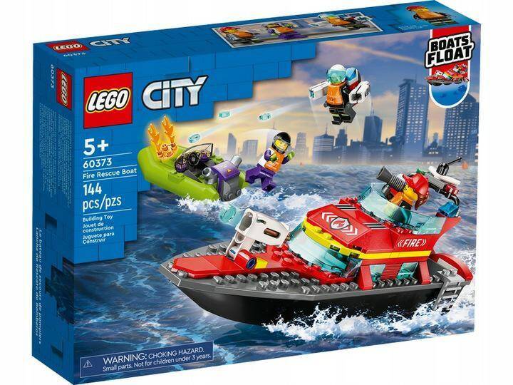 LEGO CITY 60373 łódź strażacka