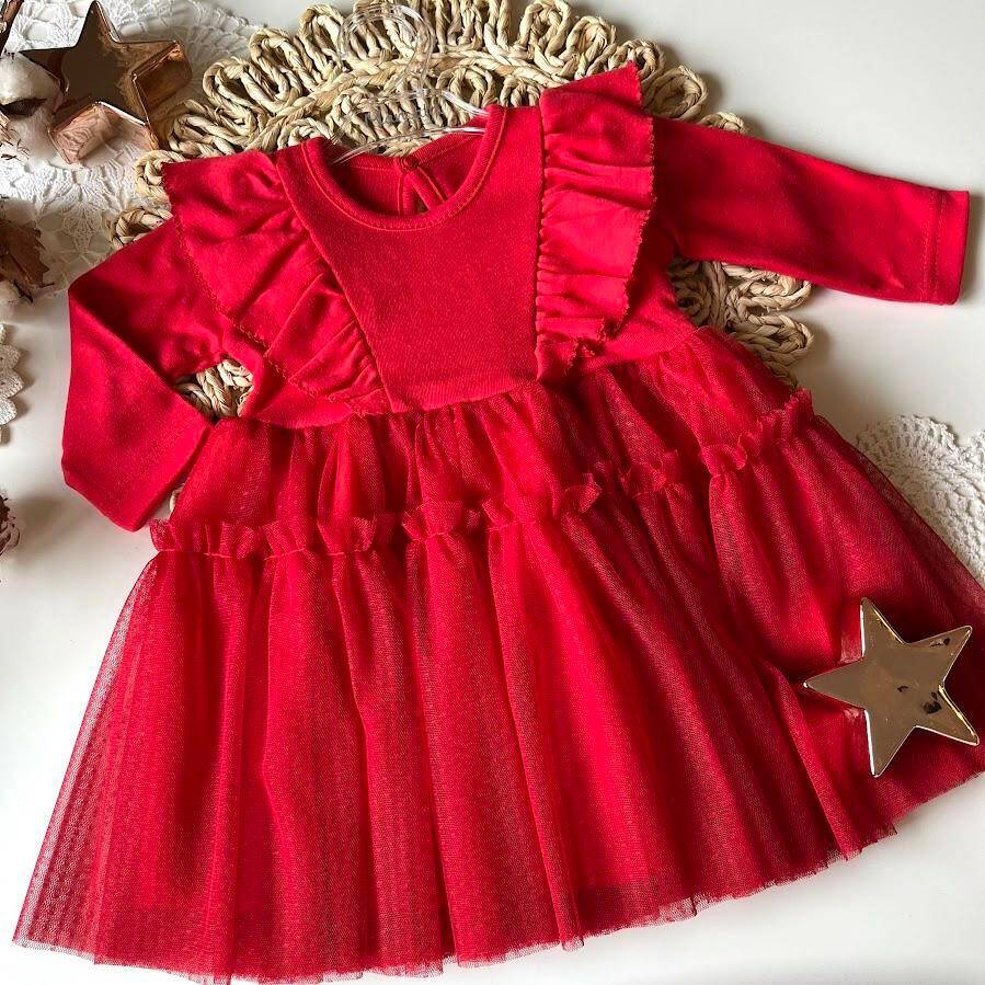 MAMATTI sukienka czerwona r.98 23SF01