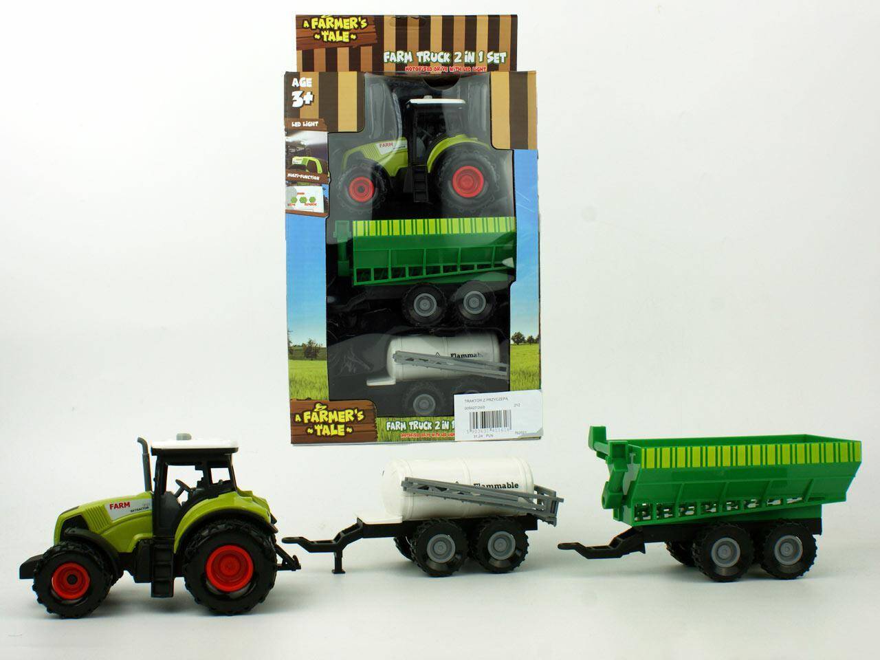 MADEJ traktor z dwoma przyczepami