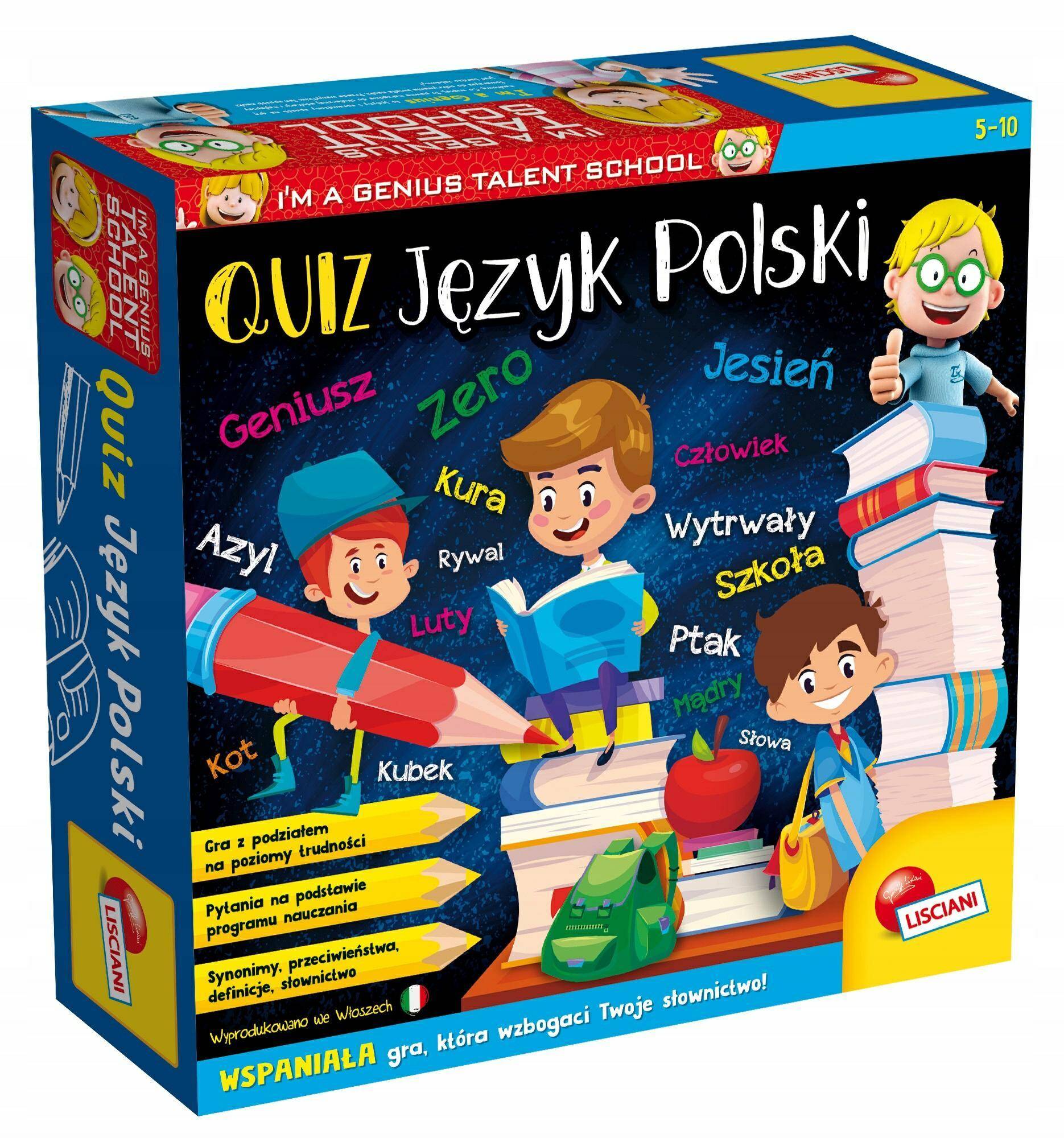 LISCIANI Mały Geniusz Quiz Język Polski