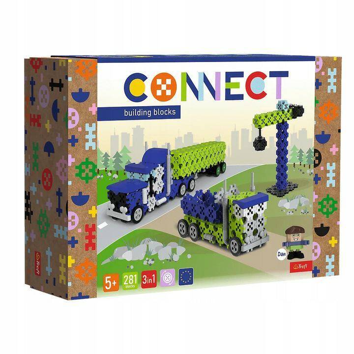 TREFL Connect klocki 3w1 ciężarówka/plac