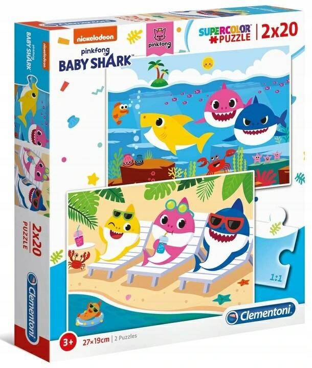 CLEMENTONI puzzle Baby Shark 2x20