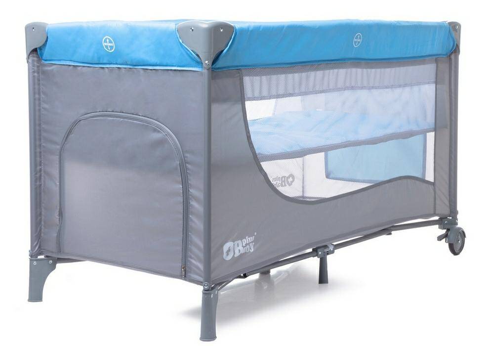 PLUSBABY łóżeczko turystyczne blue/grey