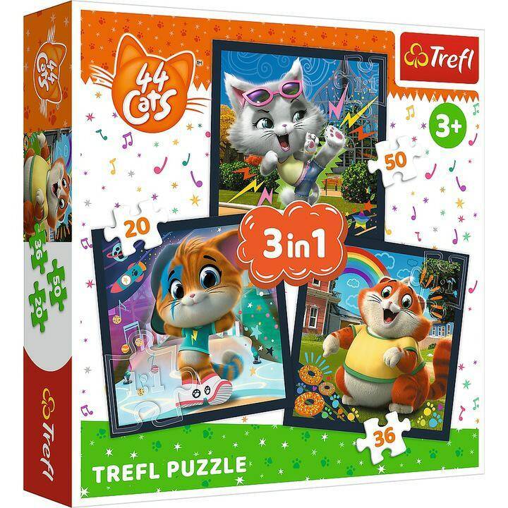 TREFL 3w1 puzzle poznaj urocze kociaki