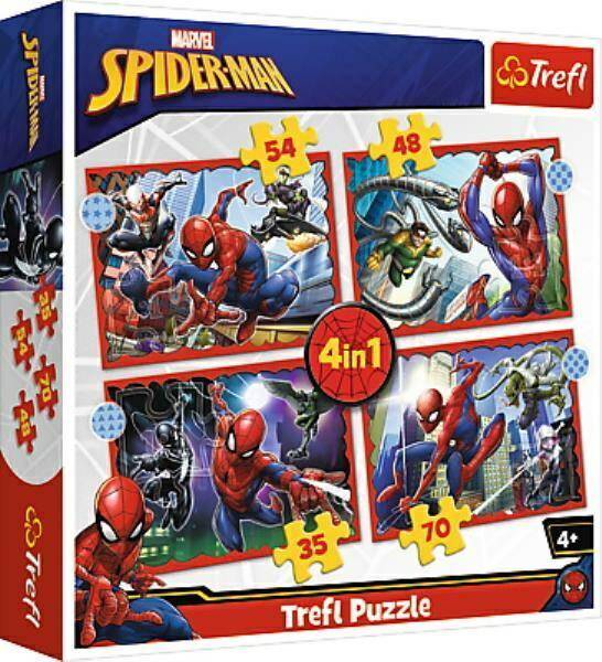 TREFL puzzle 4w1 Bohaterski Spiderman
