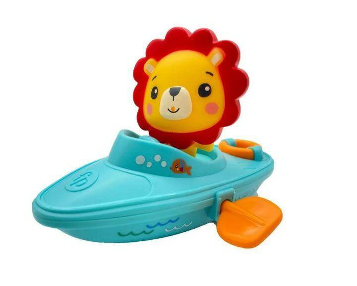 FISHER PRICE nakręcana łódeczka lew