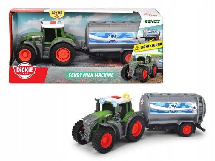 DICKIE TOYS traktor z przyczepą na mleko