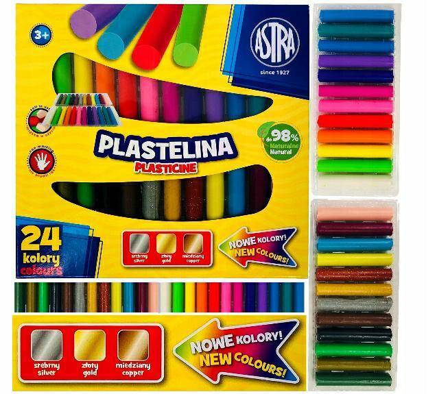 ASTRA plastelina szkolna 24 kolory