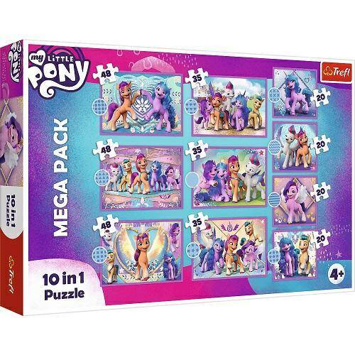 TREFL puzzle 10w1 lśniące kucyki Pony