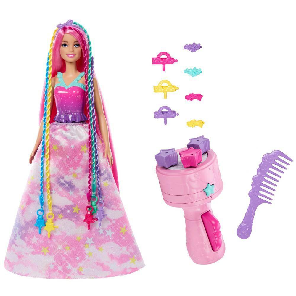 BARBIE lalka + zaplatacz włosów HDJ06